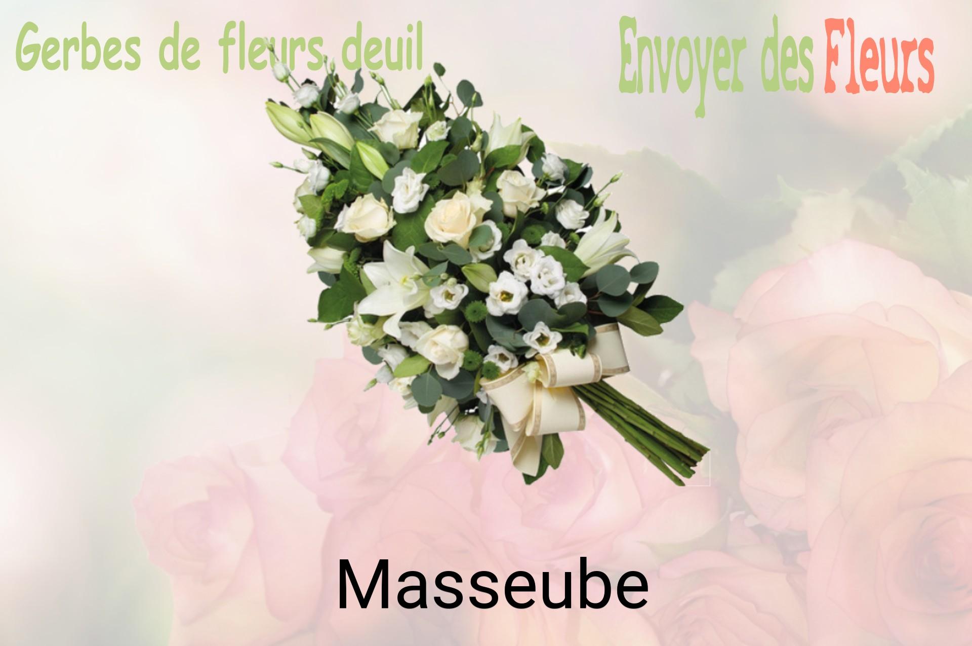 Gerbe de fleurs de deuil livrée à Masseube